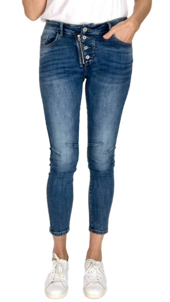 Italian Star Button Jeans from Zabecca Living