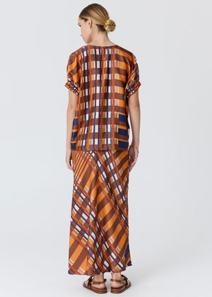 POL Lattice Top - Amber Check