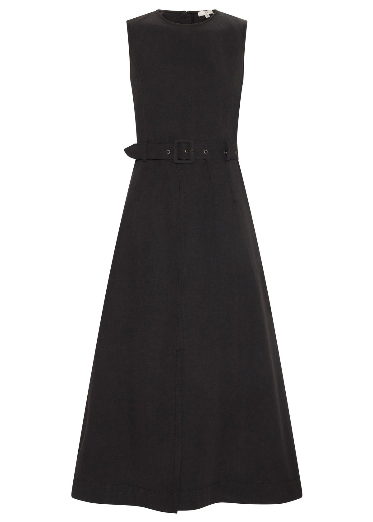 POL Lira Belt Dress - Off Black