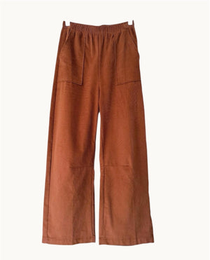 LITTLE LIES Cord Barrel Leg Pant - Camel