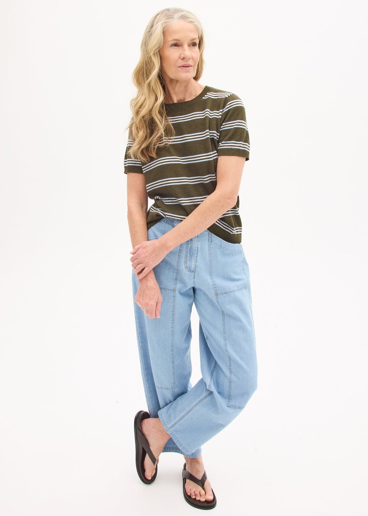 POL Muhle Barrel Denim Pant - Light Wash