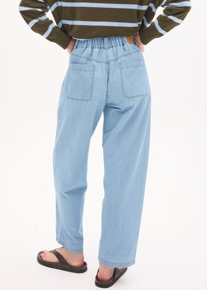POL Muhle Barrel Denim Pant - Light Wash