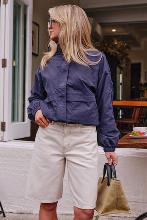 CERES LIFE Olive Belted Denim Short - Fresh Sand