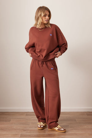 CERES LIFE Quinn Slouchy Crew - Burnt Toffee