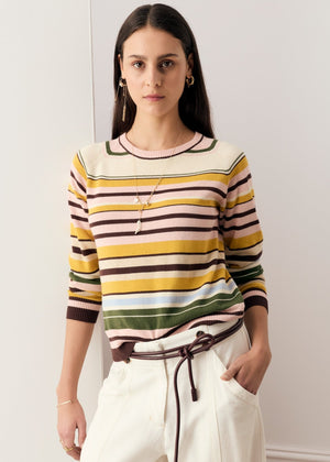 POL Tiller Multistripe Knit - Pink Multistripe