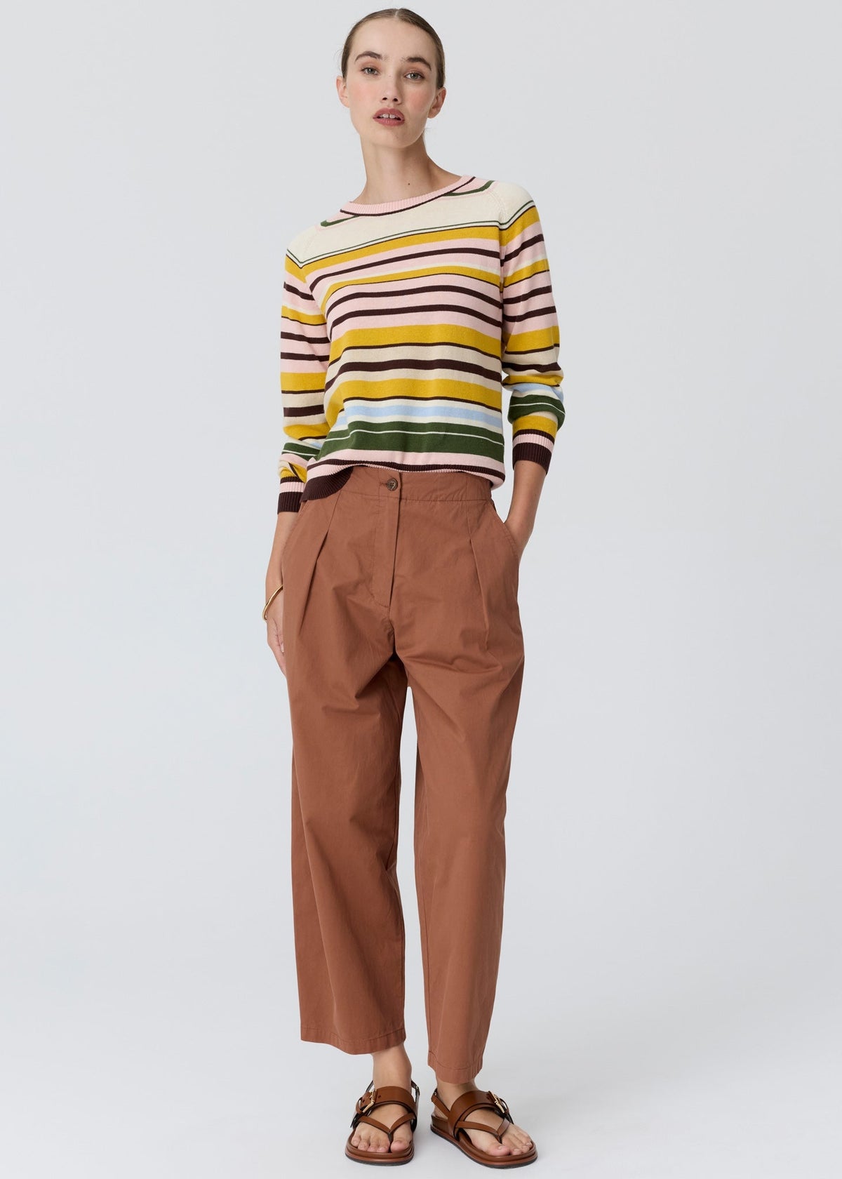 POL Tiller Multistripe Knit - Pink Multistripe