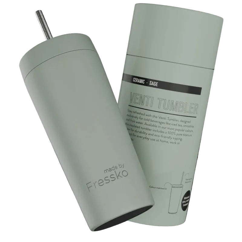 FRESSKO Venti Ceramic Tumbler 600ml - Sage