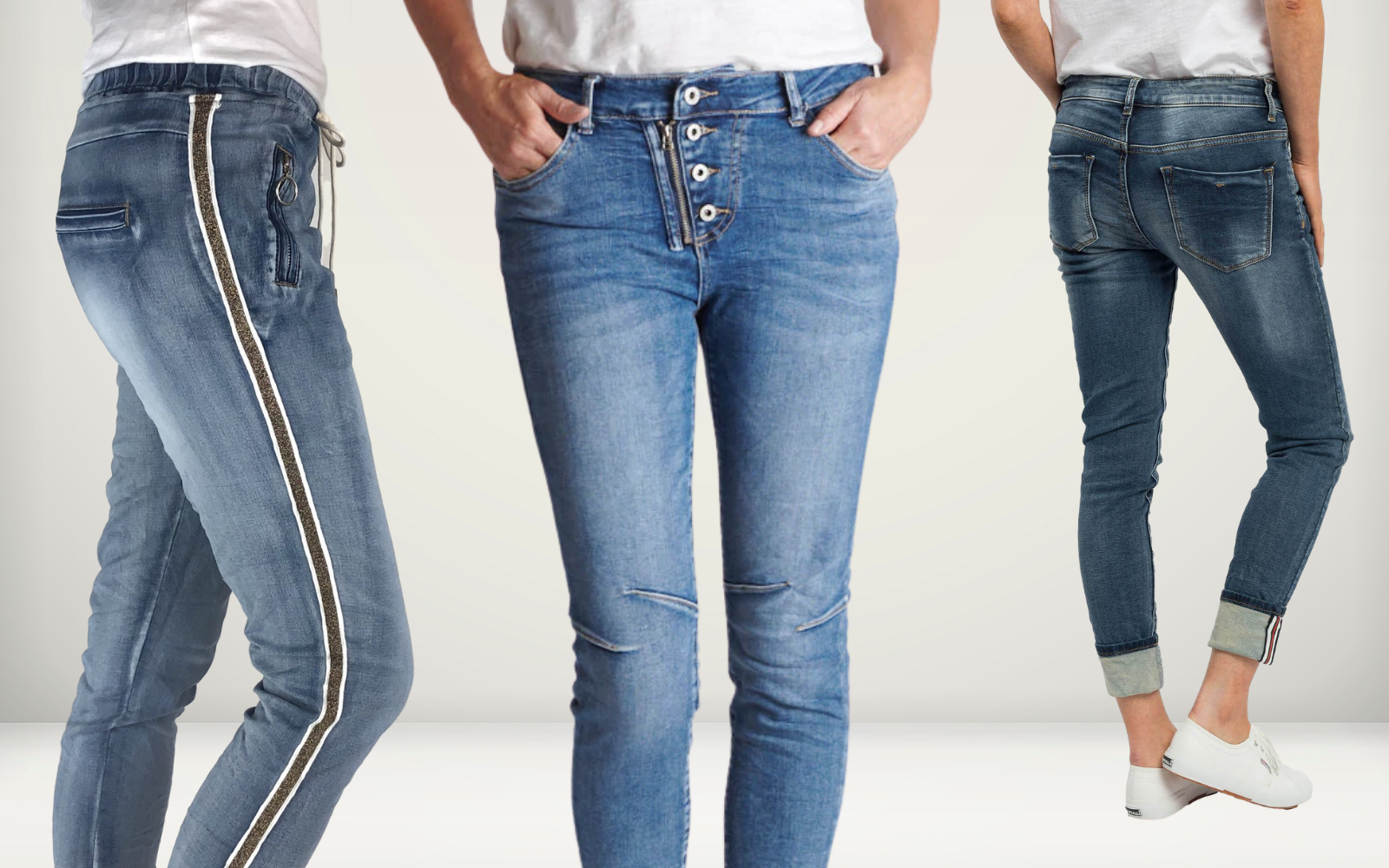 Slim-fit jeans in super-soft navy Italian denim