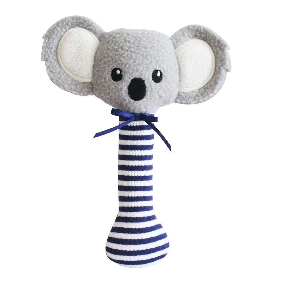 ALIMROSE Baby Koala Stick Rattle - Navy BABY (0-12 Mths) - Zabecca Living