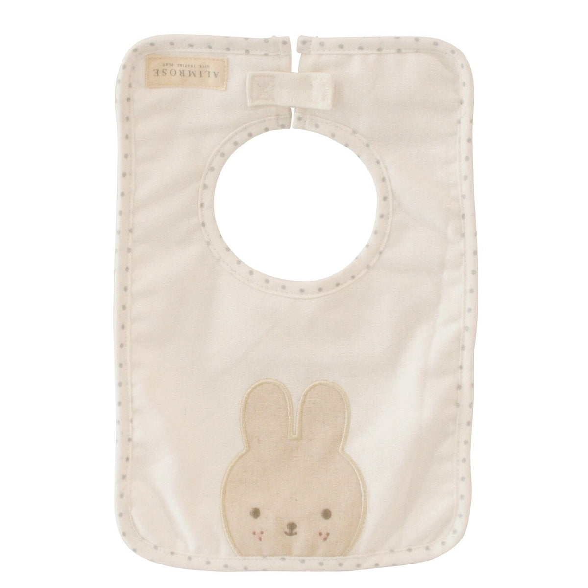 ALIMROSE Linen Bunny Bib - Ivory BABY (0-12 Mths) - Zabecca Living