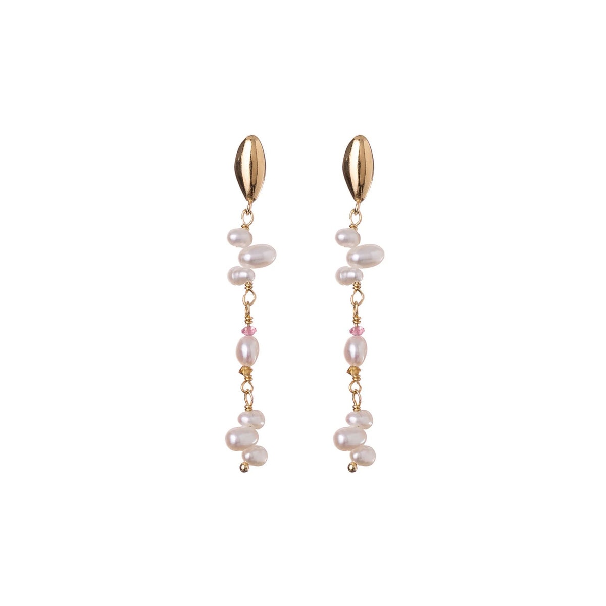 ALISIA Gold Drop Earrings - Carmine Earrings - Zabecca Living