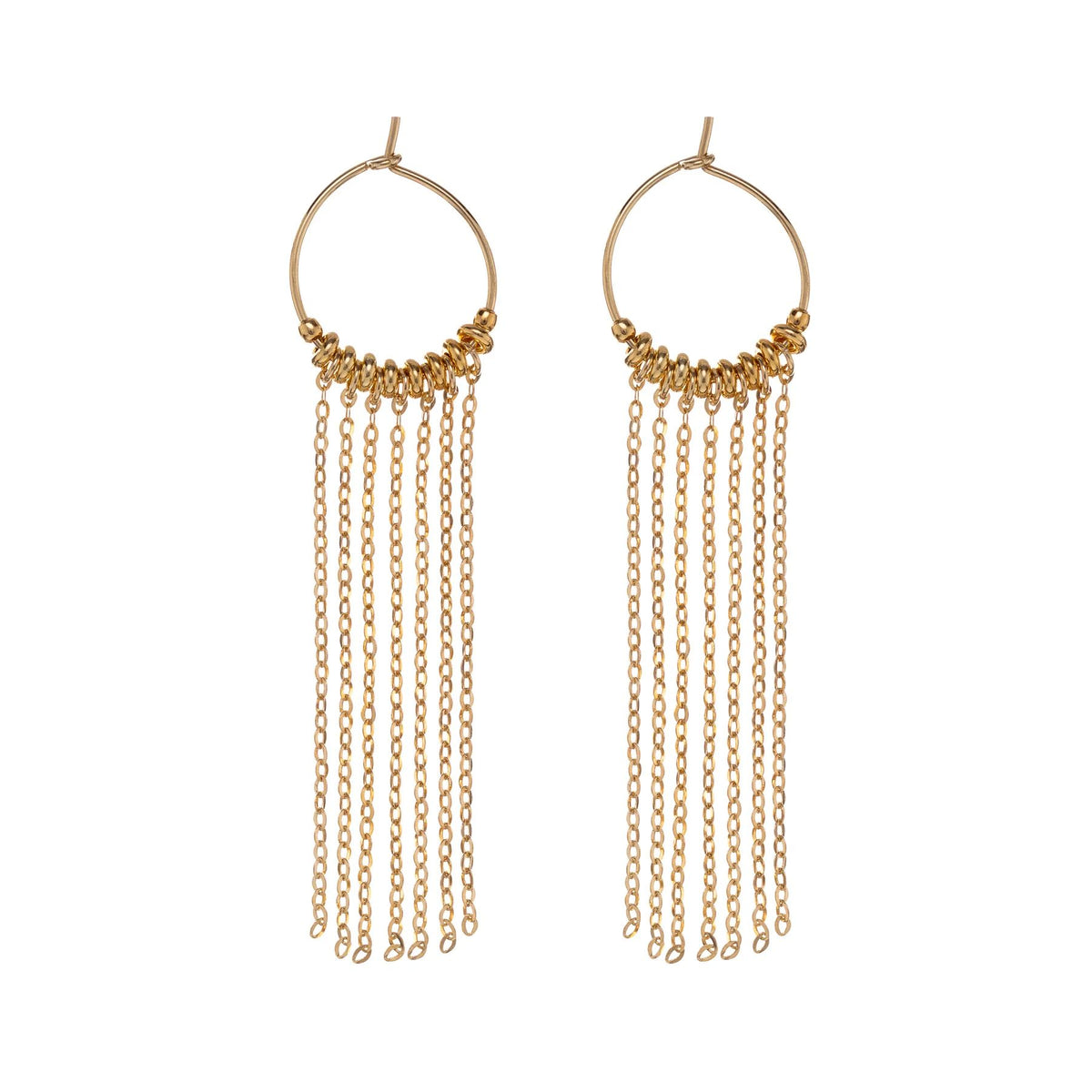 ALISIA Gold Drop Earrings - Chandelier Midi Earrings - Zabecca Living