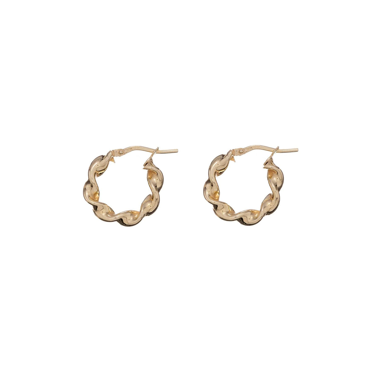ALISIA Gold Hoop Earrings - Twist Earrings - Zabecca Living