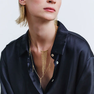 ALISIA Gold Necklace - Chandelier Necklace - Zabecca Living