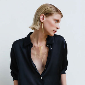 ALISIA Gold Necklace - Chandelier Necklace - Zabecca Living