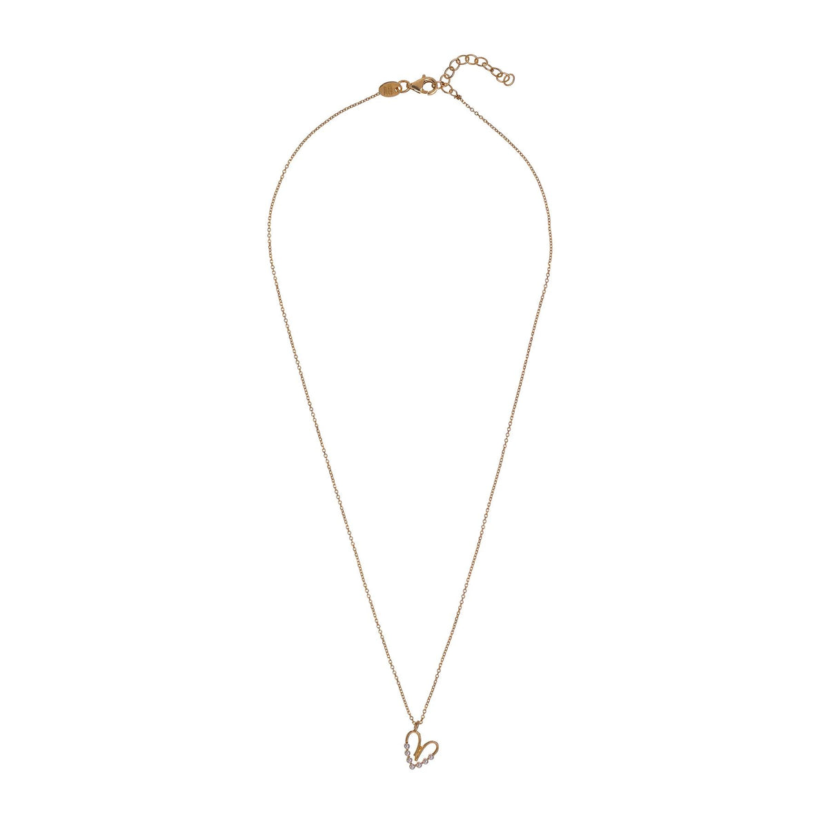 ALISIA Gold Necklace - Pearly Heart Necklace - Zabecca Living