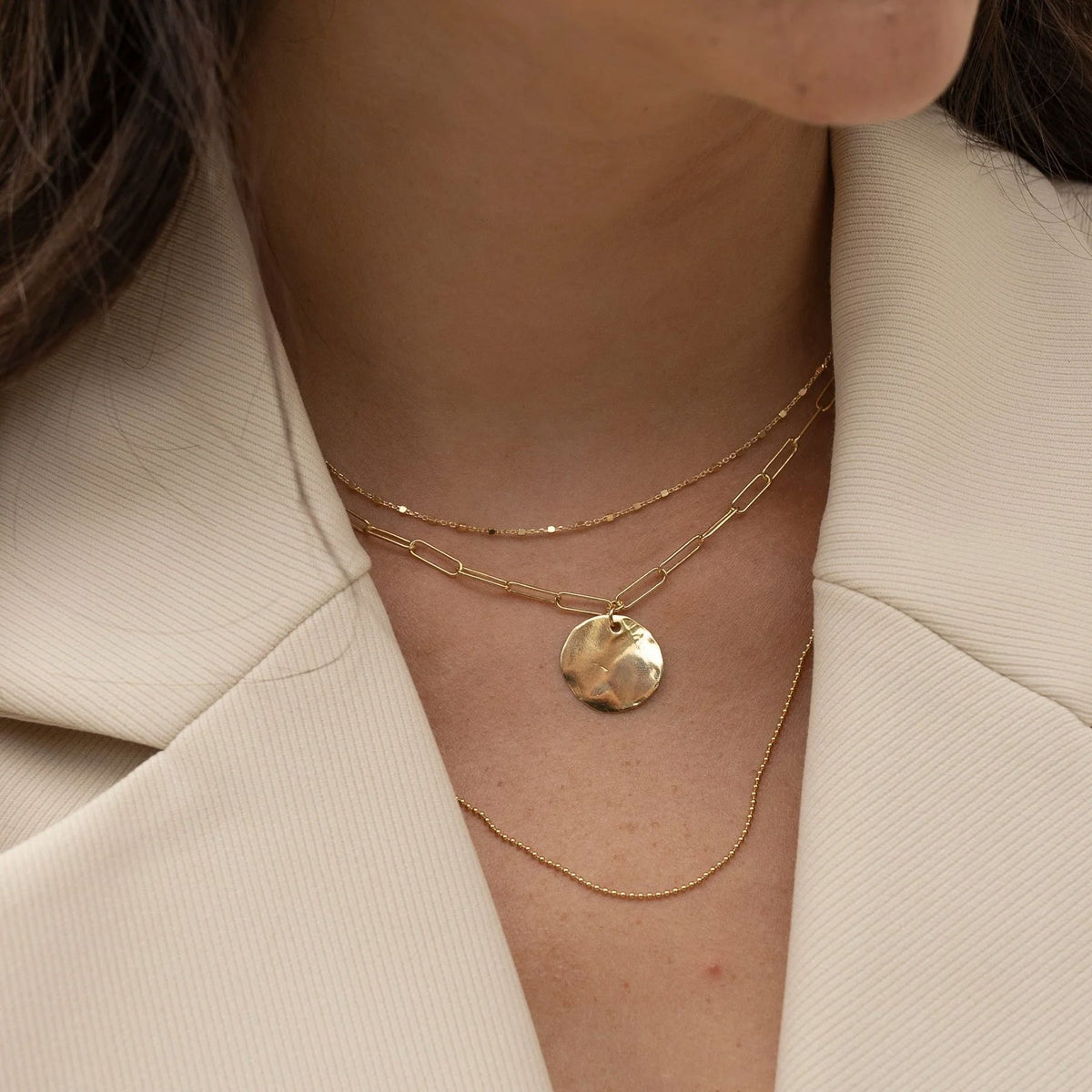 ALISIA Gold Necklace - Penelope Short Necklace - Zabecca Living