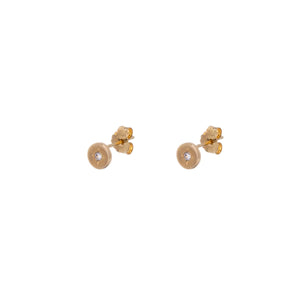 ALISIA Gold Stud Earrings - Halo Earrings - Zabecca Living