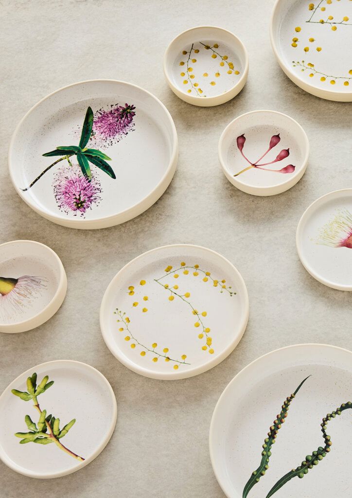 ANGUS &amp; CELESTE Australian Botanicals Side Bowl - Fairy Floss Gum bowl - Zabecca Living