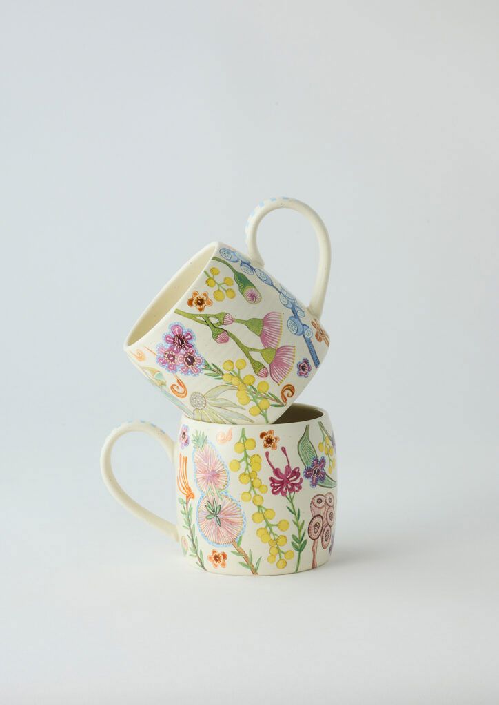 ANGUS &amp; CELESTE Buttermilk Mug - Australian Bush Blooms COFFEE, TEA &amp; DRINKS - Zabecca Living