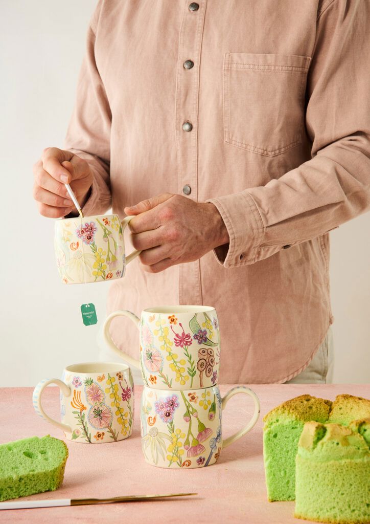 ANGUS &amp; CELESTE Buttermilk Mug - Australian Bush Blooms COFFEE, TEA &amp; DRINKS - Zabecca Living