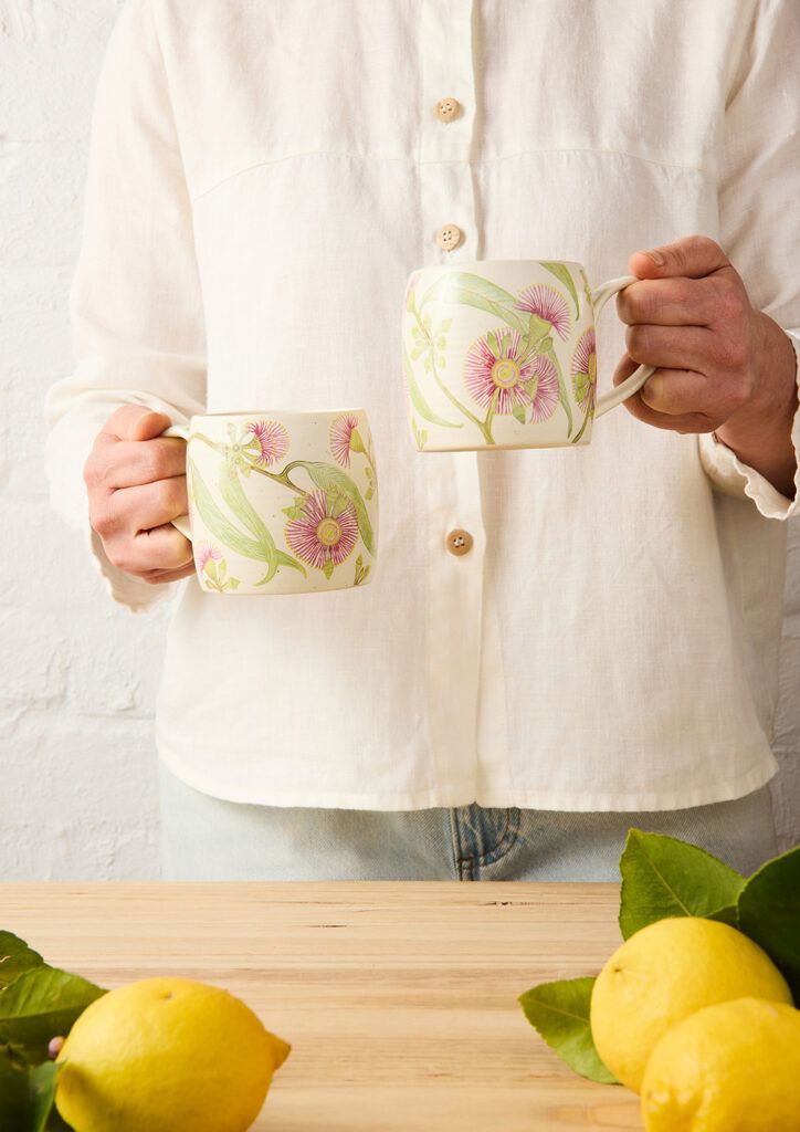 ANGUS &amp; CELESTE Buttermilk Mug - Pink Eucalyptus COFFEE, TEA &amp; DRINKS - Zabecca Living
