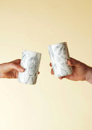 ANGUS & CELESTE Ceramic Tumblers Two Set - Bush Grey COFFEE, TEA & DRINKS - Zabecca Living