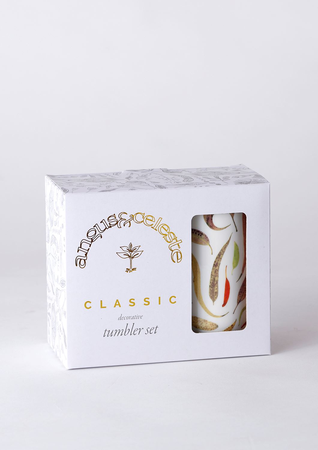 ANGUS & CELESTE Ceramic Tumblers Two Set - Wattle Blossom COFFEE, TEA & DRINKS - Zabecca Living