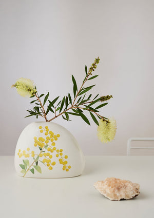 ANGUS & CELESTE Macro Botanics Vase - Golden Glow Wattle VASE - Zabecca Living