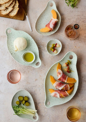 ANGUS & CELESTE Soirée Dipping Bowls Two Set - Pistachio bowl - Zabecca Living