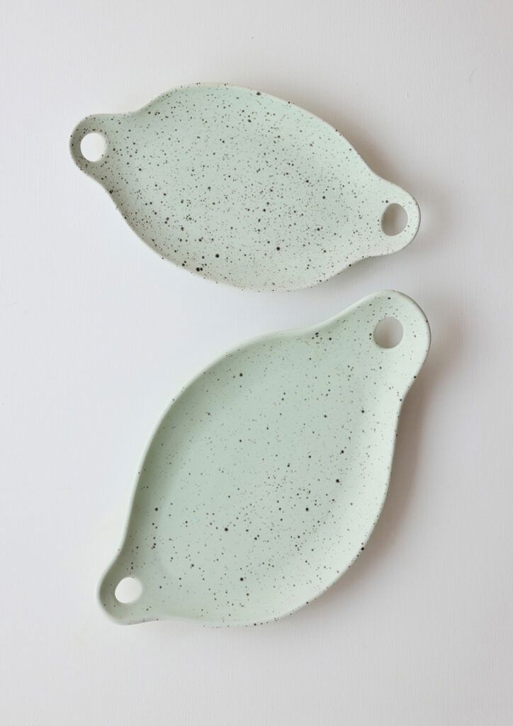 ANGUS & CELESTE Soirée Offering Platter Two Set - Pistachio Plate - Zabecca Living