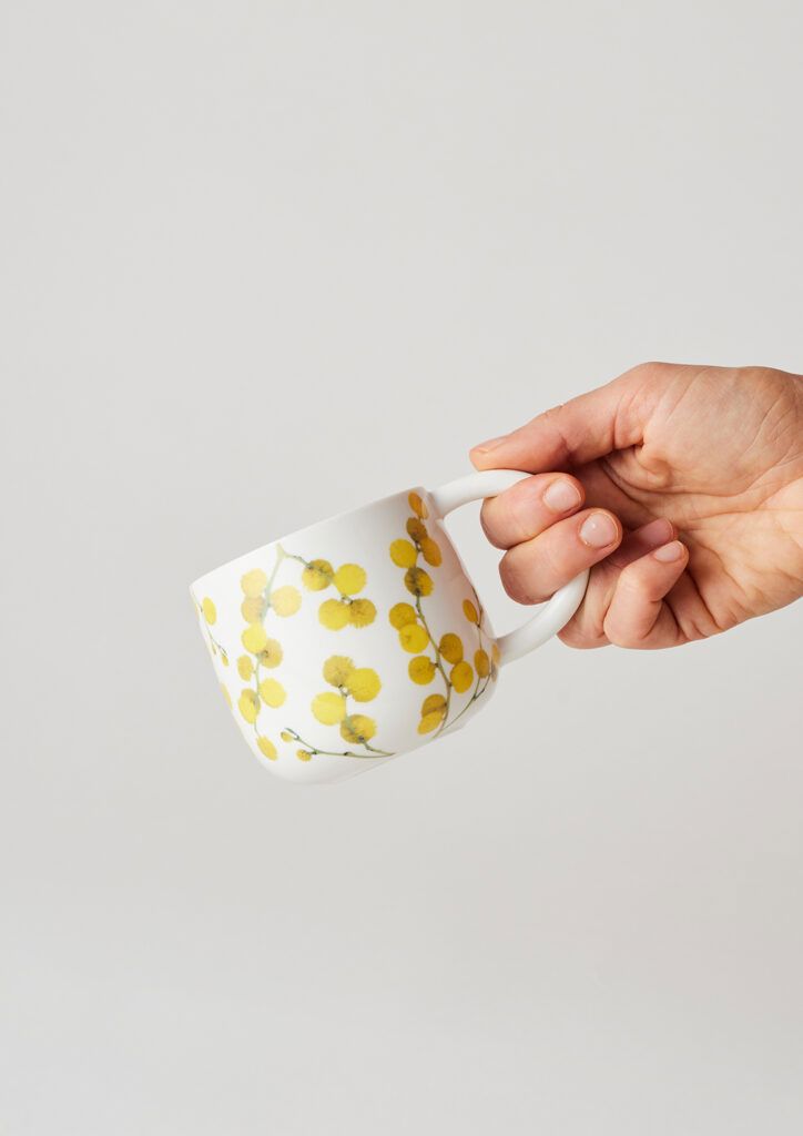 ANGUS &amp; CELESTE Sunny Day Mug - Wattle Blossom COFFEE, TEA &amp; DRINKS - Zabecca Living