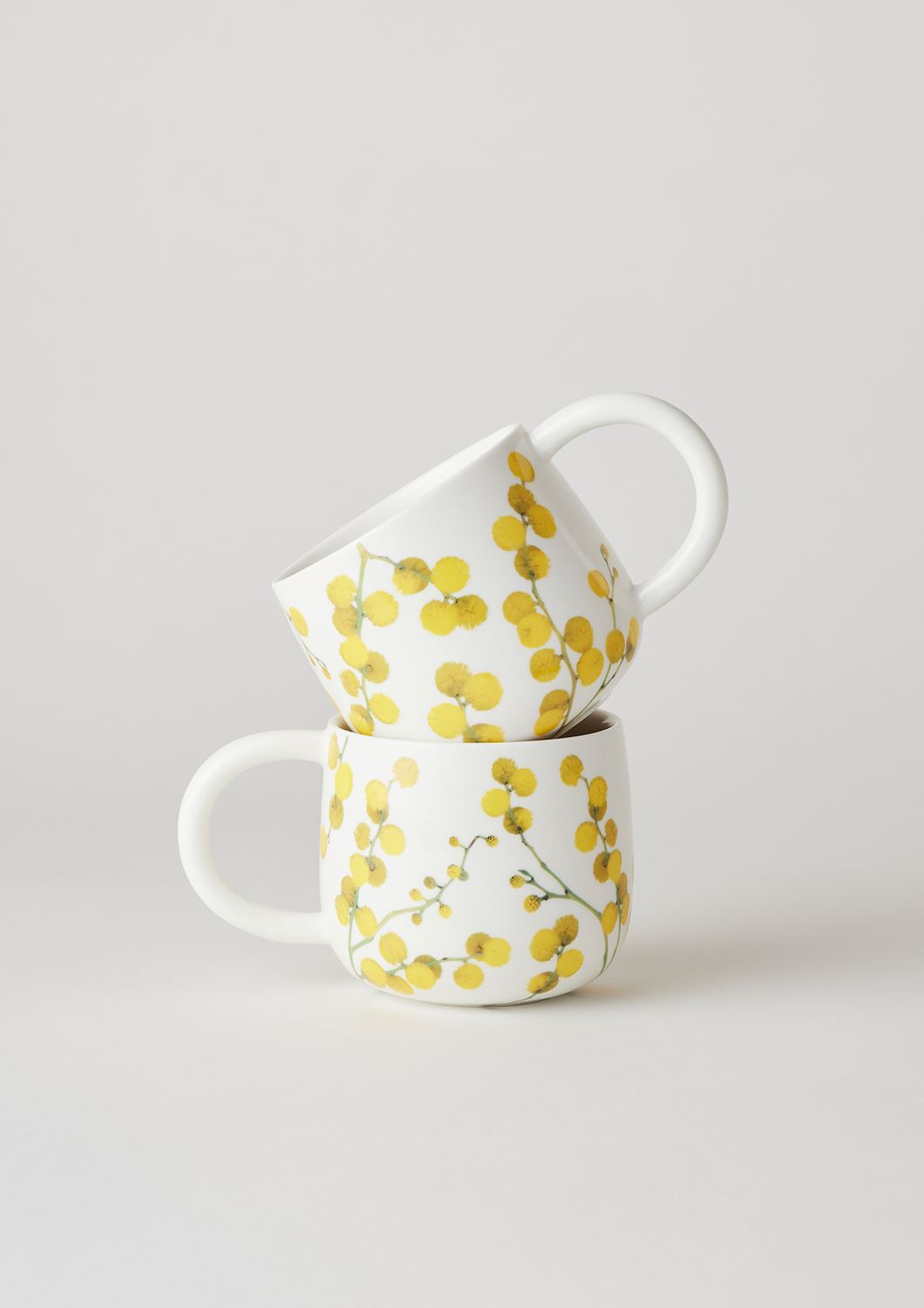 ANGUS & CELESTE Sunny Day Mugs Two Set - Wattle Blossom COFFEE, TEA & DRINKS - Zabecca Living