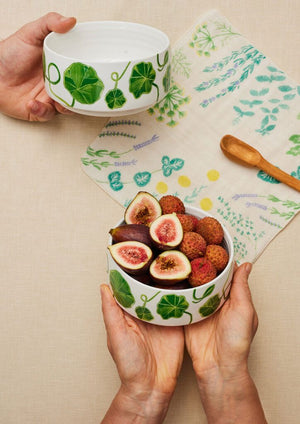 ANGUS & CELESTE Sunny Day Stackable Bowl - Green Nasturtium bowl - Zabecca Living