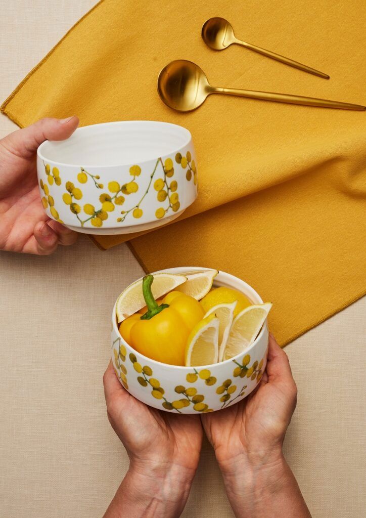 ANGUS &amp; CELESTE Sunny Day Stackable Bowl - Wattle Blossom bowl - Zabecca Living