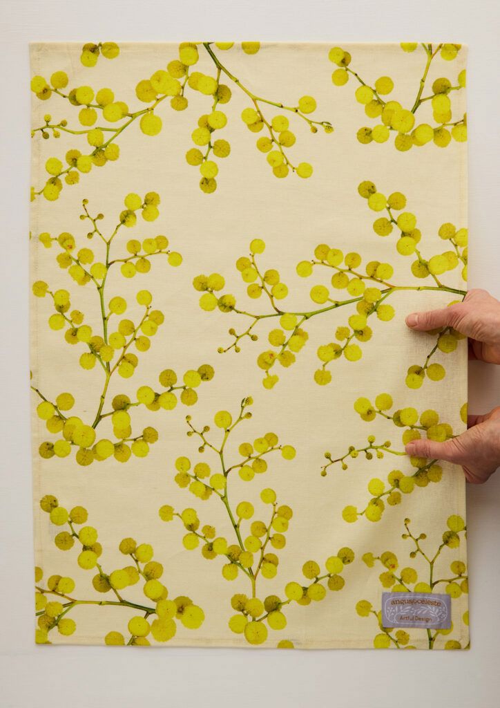 ANGUS & CELESTE Tea Towel - Yellow Wattle TEA TOWEL - Zabecca Living