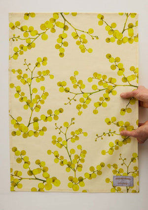 ANGUS & CELESTE Tea Towel - Yellow Wattle TEA TOWEL - Zabecca Living