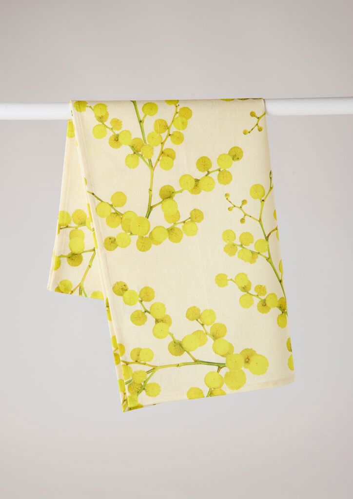 ANGUS & CELESTE Tea Towel - Yellow Wattle TEA TOWEL - Zabecca Living