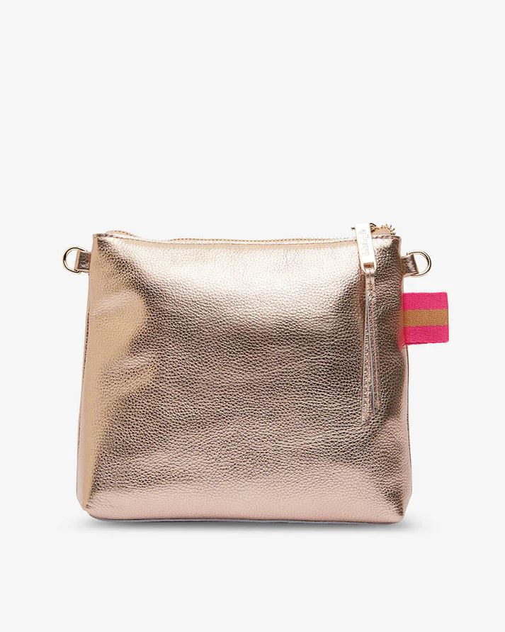ARLINGTON MILNE Alexis Crossbody - Rose Gold Pebble HANDBAG - Zabecca Living