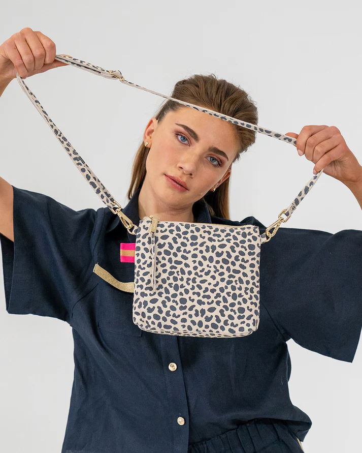 ARLINGTON MILNE Alexis Crossbody - Spot Suede HANDBAG - Zabecca Living