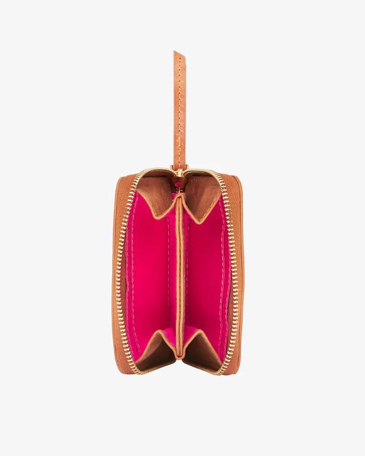ARLINGTON MILNE Alexis Zip Purse - Vintage Tan Multi Purse - Zabecca Living
