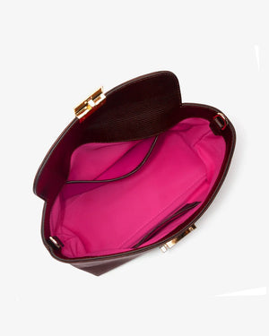 ARLINGTON MILNE Aurora Bag - Chocolate Lizard HANDBAG - Zabecca Living