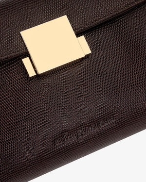 ARLINGTON MILNE Aurora Bag - Chocolate Lizard HANDBAG - Zabecca Living