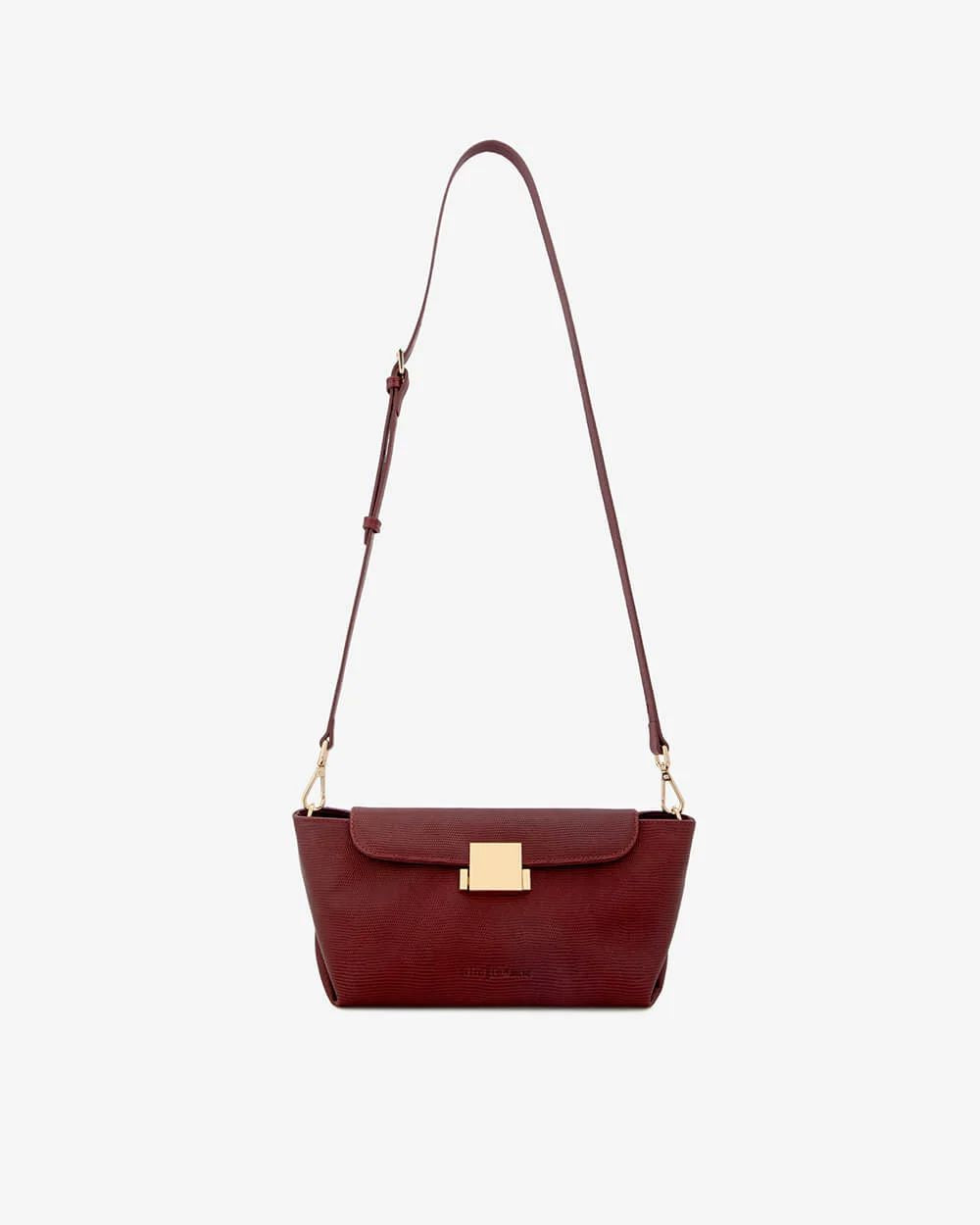 ARLINGTON MILNE Aurora Bag - Garnet Lizard HANDBAG - Zabecca Living