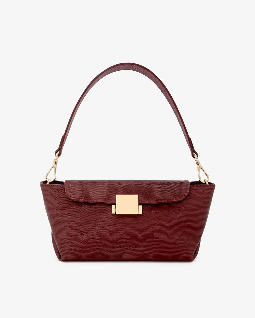 ARLINGTON MILNE Aurora Bag - Garnet Lizard HANDBAG - Zabecca Living
