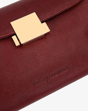 ARLINGTON MILNE Aurora Bag - Garnet Lizard HANDBAG - Zabecca Living