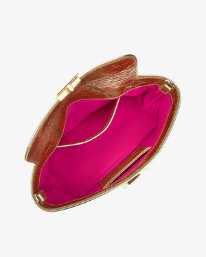ARLINGTON MILNE Aurora Bag - Gold Crinkle HANDBAG - Zabecca Living