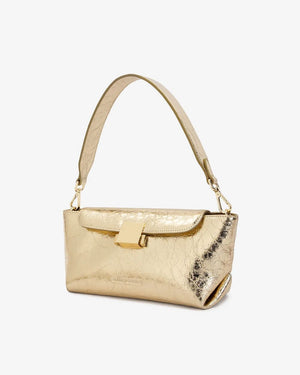 ARLINGTON MILNE Aurora Bag - Gold Crinkle HANDBAG - Zabecca Living