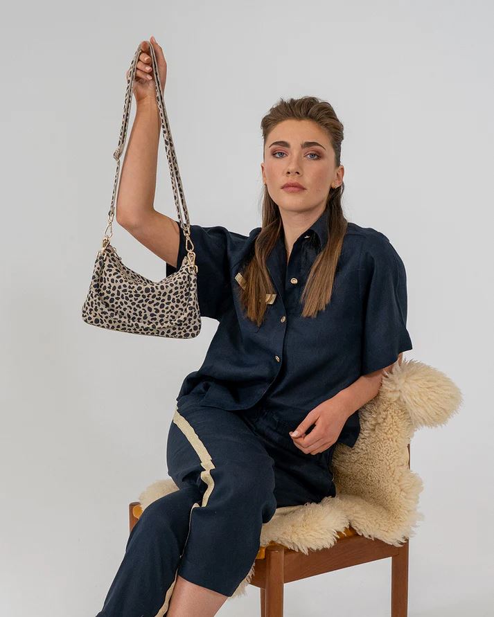 ARLINGTON MILNE Baby Sophie Bag - Spot Suede HANDBAG - Zabecca Living