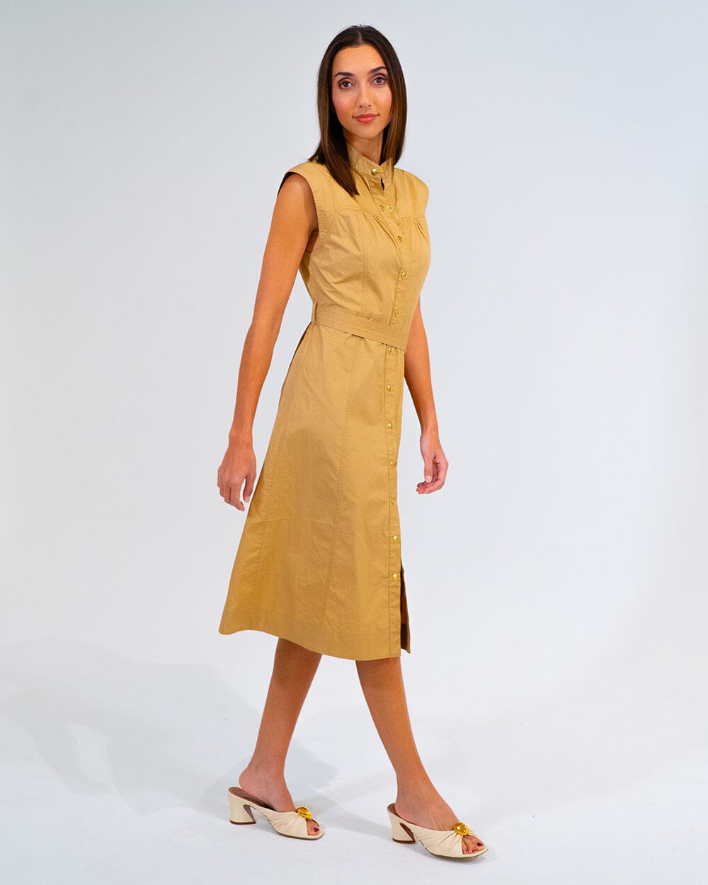 ARLINGTON MILNE Iris Dress - Camel Dress - Zabecca Living